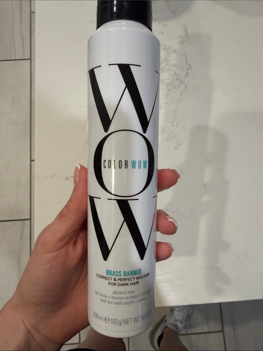 Color Wow Brass Banned Correct & Perfect Mousse - White